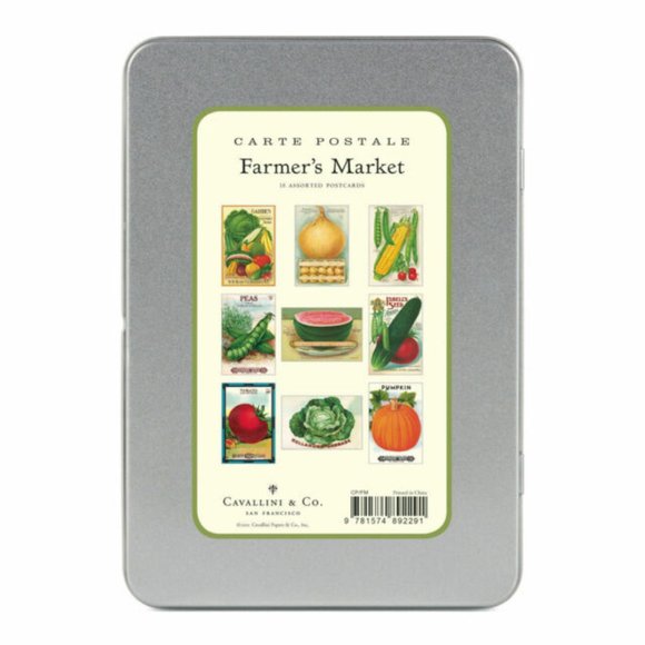 Vintage Farmer's Market Carte Postale postcard set - Picture 4 of 5